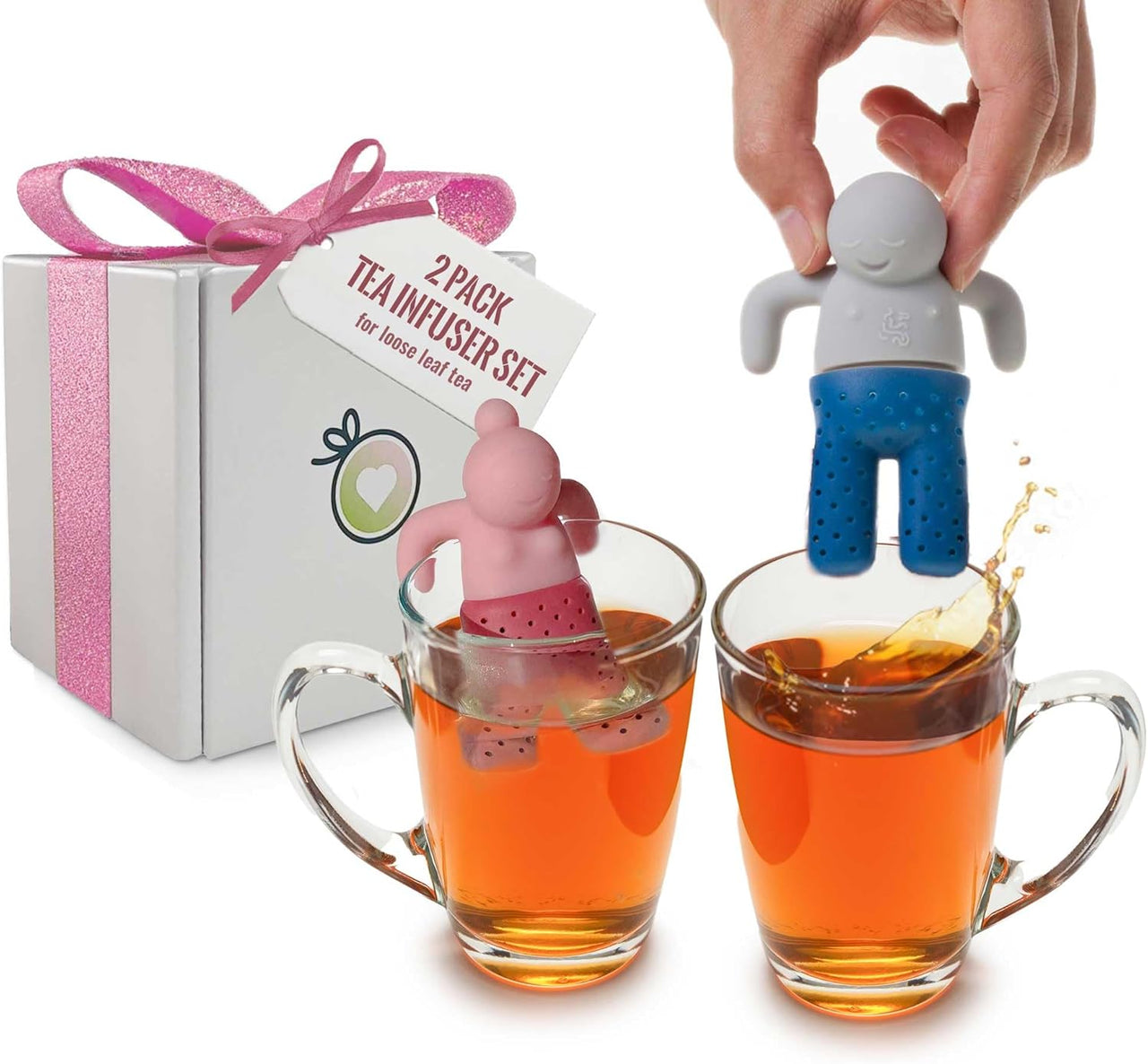 Mr & Mrs Tea Infuser Set for Loose - Leaf Tea - Set of 2 - liquidation.store