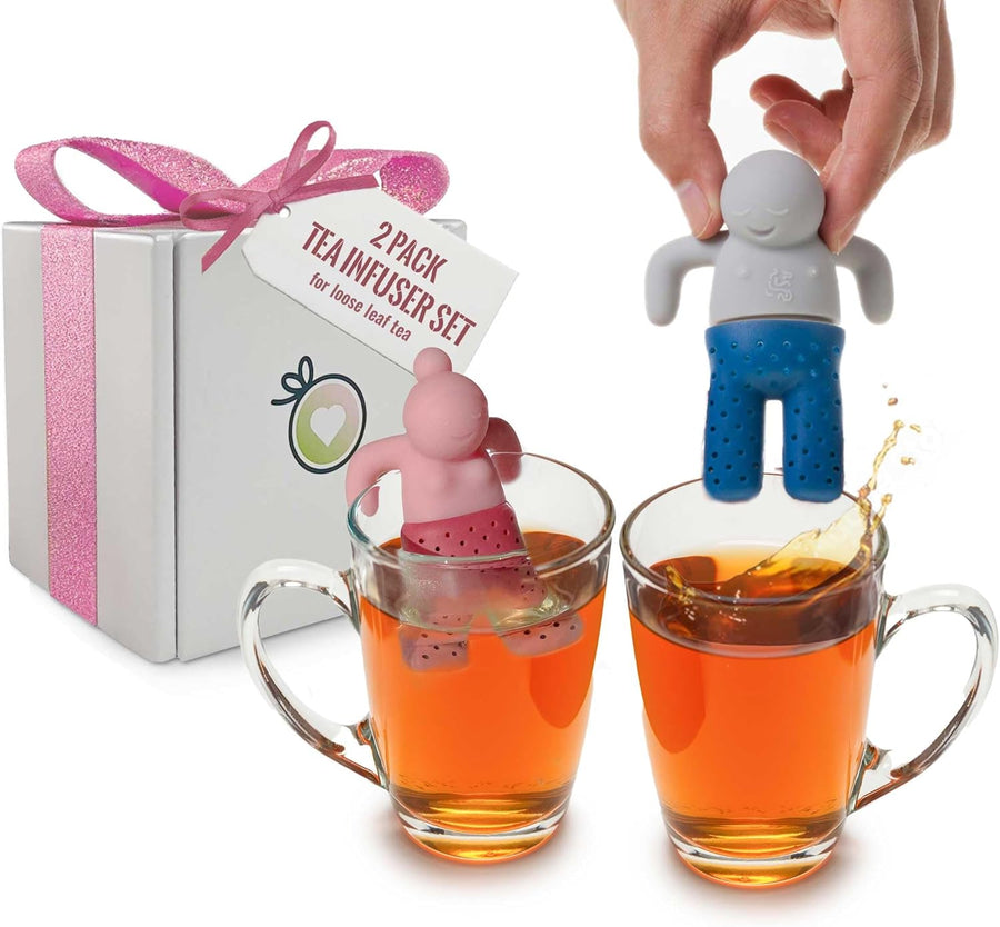 Mr & Mrs Tea Infuser Set for Loose - Leaf Tea - Set of 2 - liquidation.store