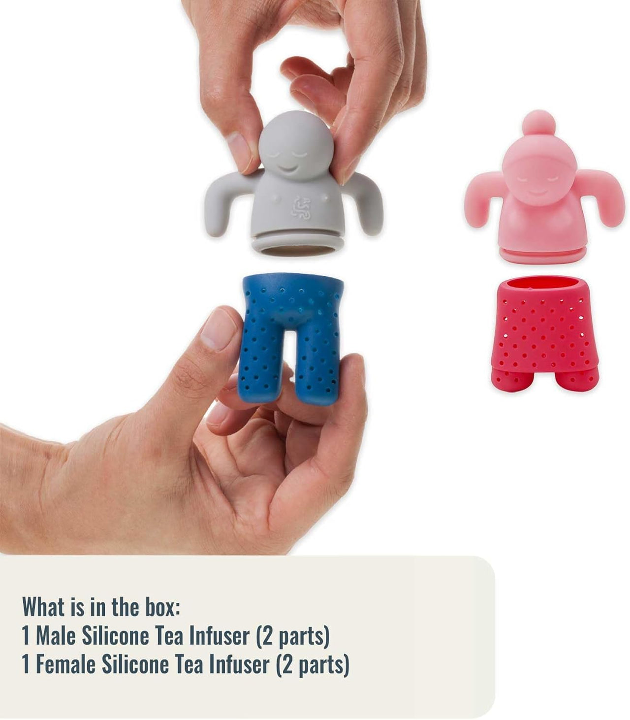 Mr & Mrs Tea Infuser Set for Loose - Leaf Tea - Set of 2 - liquidation.store