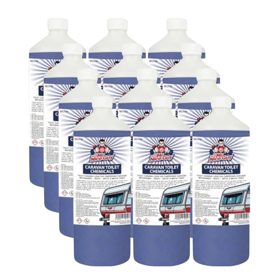 Mr Nice Guy Caravan Septic Tank Toilet Cleaning Liquid 1L x 12 - liquidation.store