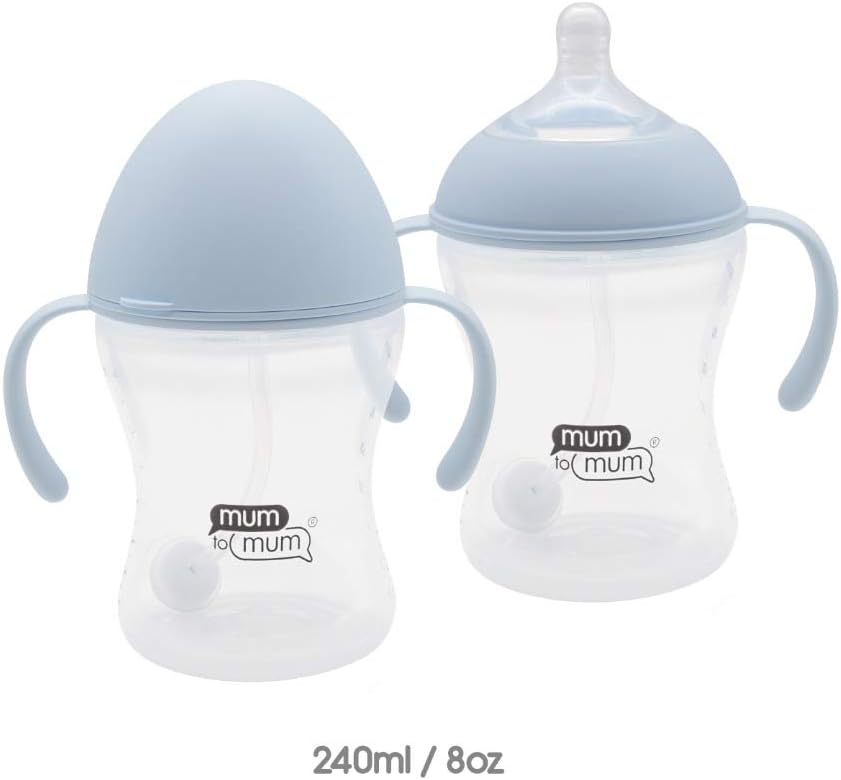 Mum to Mum - Wide Neck Dome PP Feeding Bottle - Blue - liquidation.store