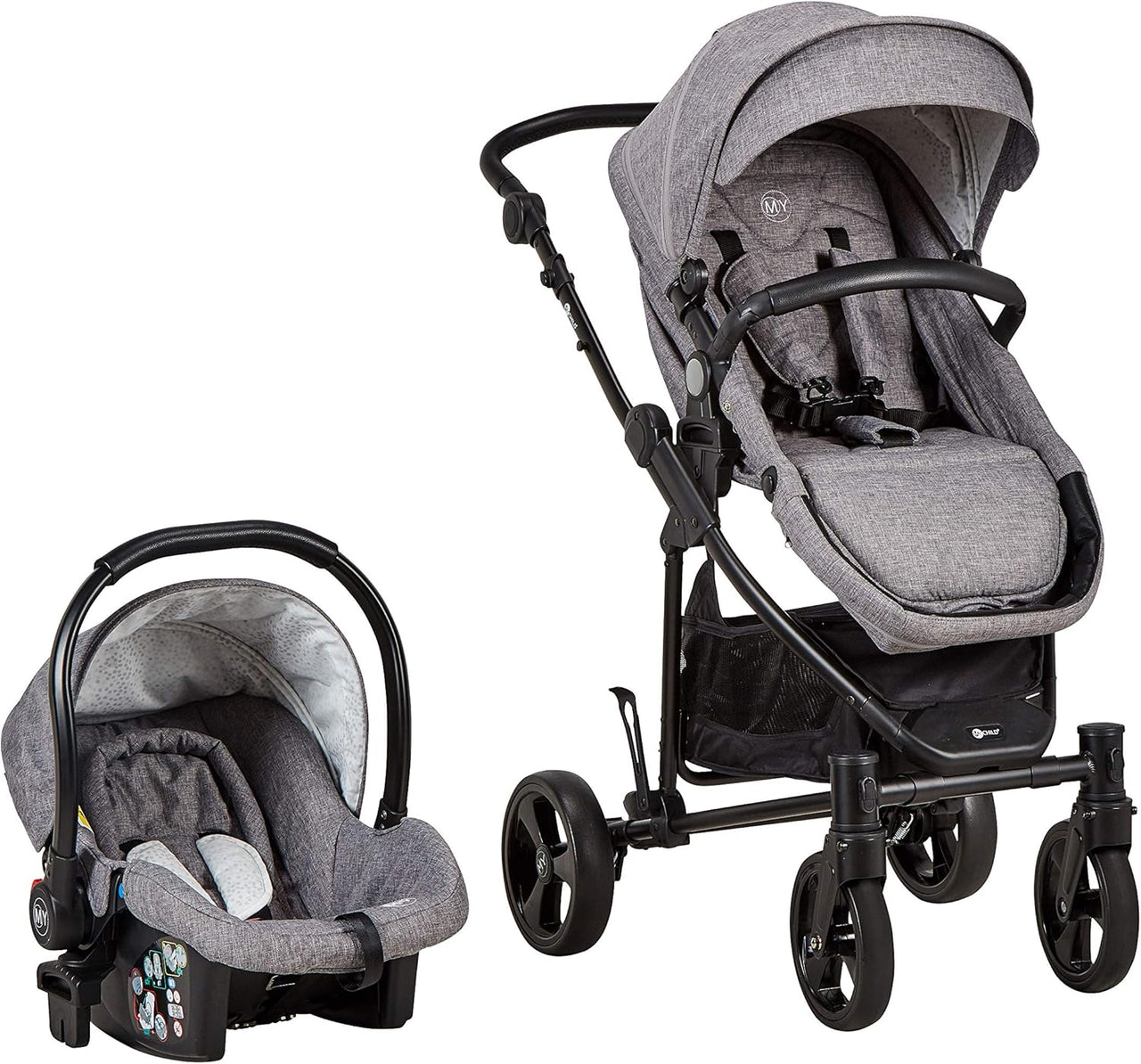 My Child Vamos Convertible Stroller Travel System - Grey - liquidation.store