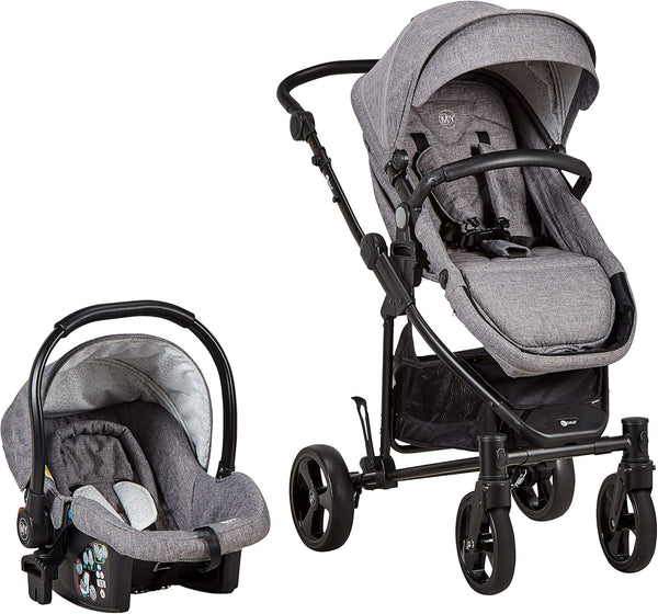 gray stroller travel system My Child Vamos Convertible Stroller Travel System
