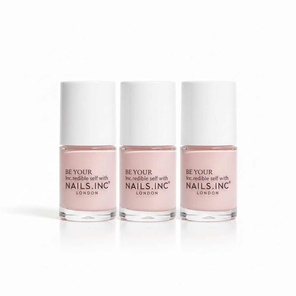 Nails Inc Mayfair Lane London Peach Pink Nail Polish 10ml x3 - liquidation.store