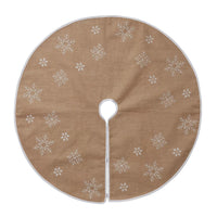 Thumbnail for Natural Hessian Nordic Snowflake Tree skirt 99cm (Dia) - liquidation.store