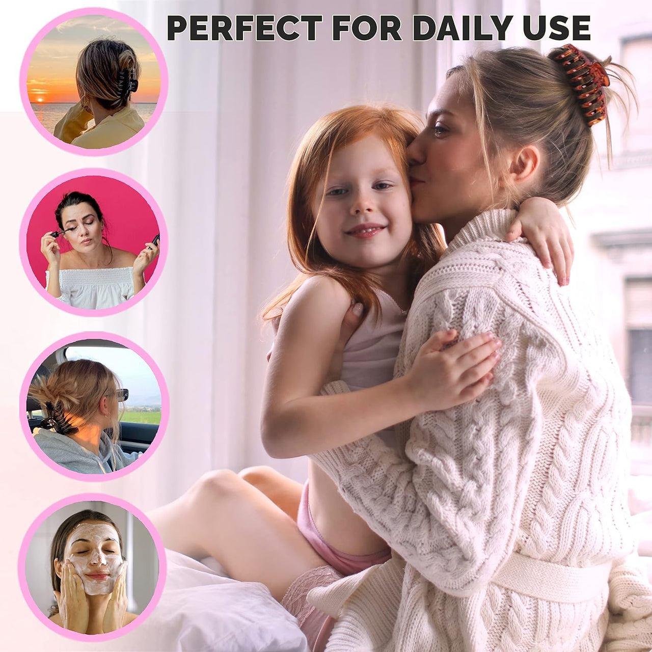 Non Slip Big Claw Hair Clips - 5 Pack - liquidation.store