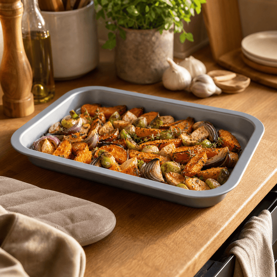 Non-Stick Deep Roasting Tin - 2 Pack (25cm) - liquidation.store