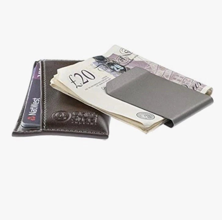 Oak & Steel Premium Black Card Holder/Wallet - liquidation.store