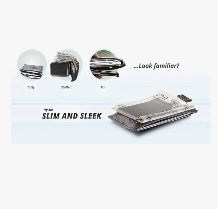 Oak & Steel Premium Black Card Holder/Wallet - liquidation.store