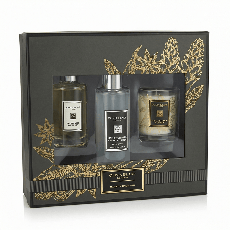 Olivia Blake Cinnamon Bark & White Ginger Home Fragrance Set - liquidation.store