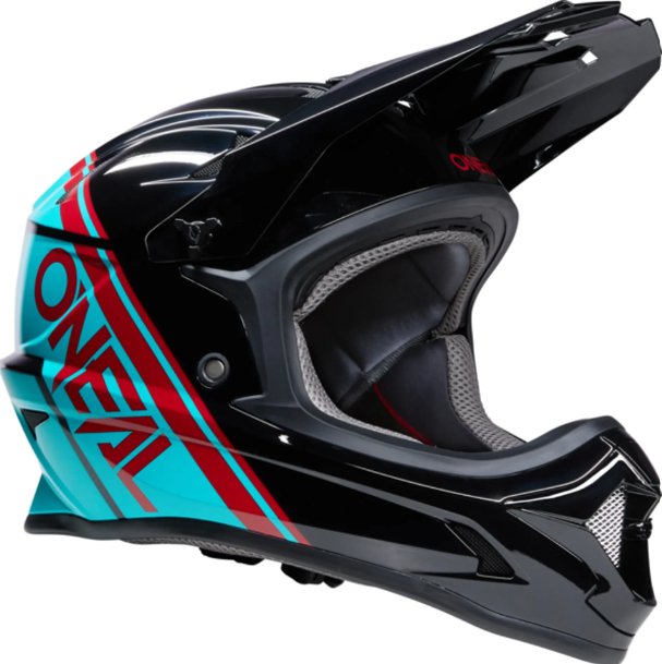 O'Neal Sonus Full Face Helmet in Black/Teal - Large (59-60cm) - liquidation.store