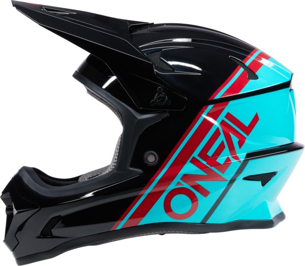 O'Neal Sonus Full Face Helmet in Black/Teal - Large (59-60cm) - liquidation.store