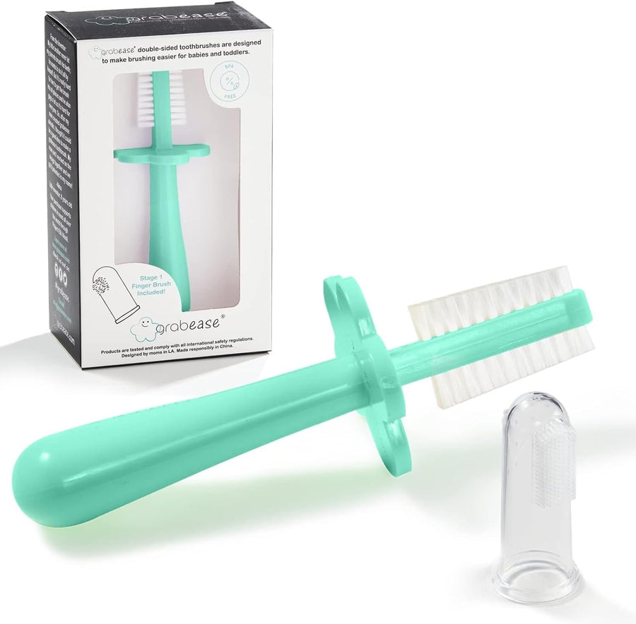 Orabease BPA - Free Double - Sided Toothbrush for Babies - Green - liquidation.store