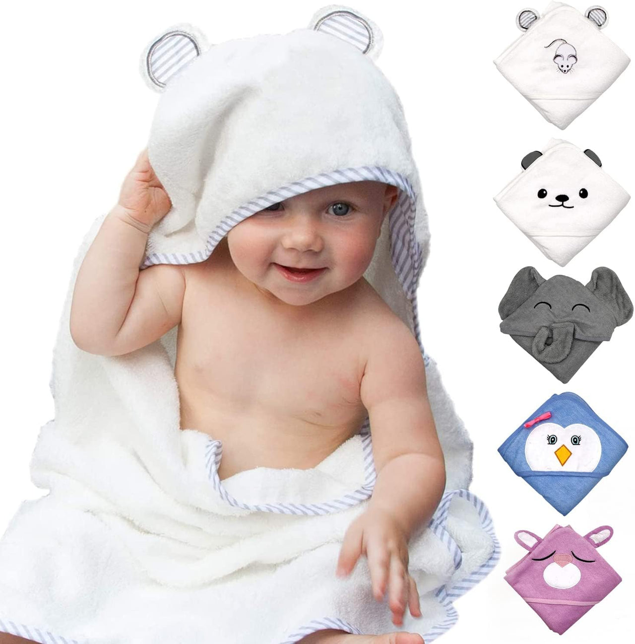 Organic Bamboo Hooded Baby Towel by Liname - liquidation.store