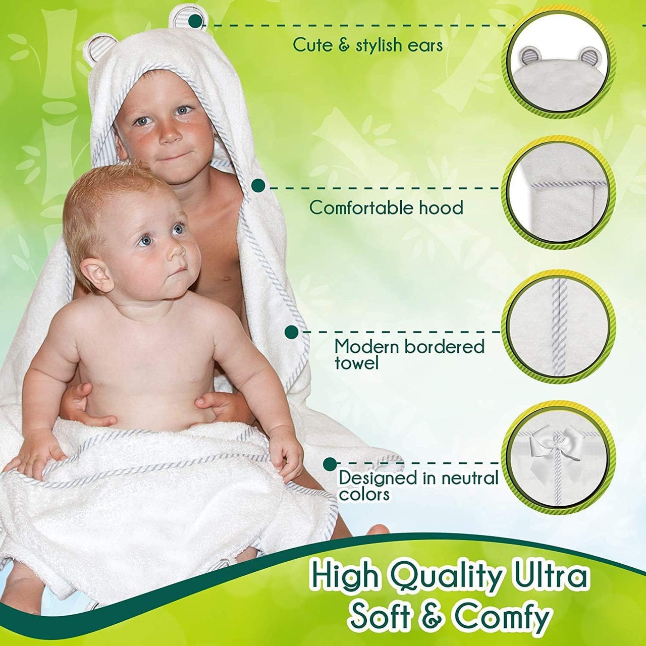 Organic Bamboo Hooded Baby Towel by Liname - liquidation.store