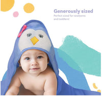Thumbnail for Organic Bamboo Hooded Baby Towel Penguin Blue by Liname - liquidation.store