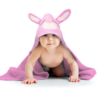 Thumbnail for Organic Bamboo Hooded Baby Towel Rabbit Pink by Liname - liquidation.store