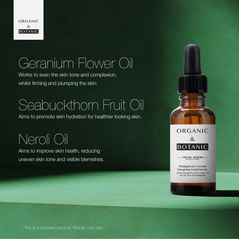 Organic & Botanic Madagascan Coconut Facial Serum 30ml - liquidation.store