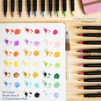 Thumbnail for Ottergami Calligraphy Watercolour Pens Set (20 Pack) - liquidation.store