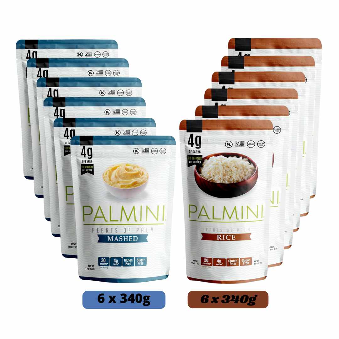 Palmini Low Carb Keto Rice & Mash Duo - 12 Pack x 340g - liquidation.store