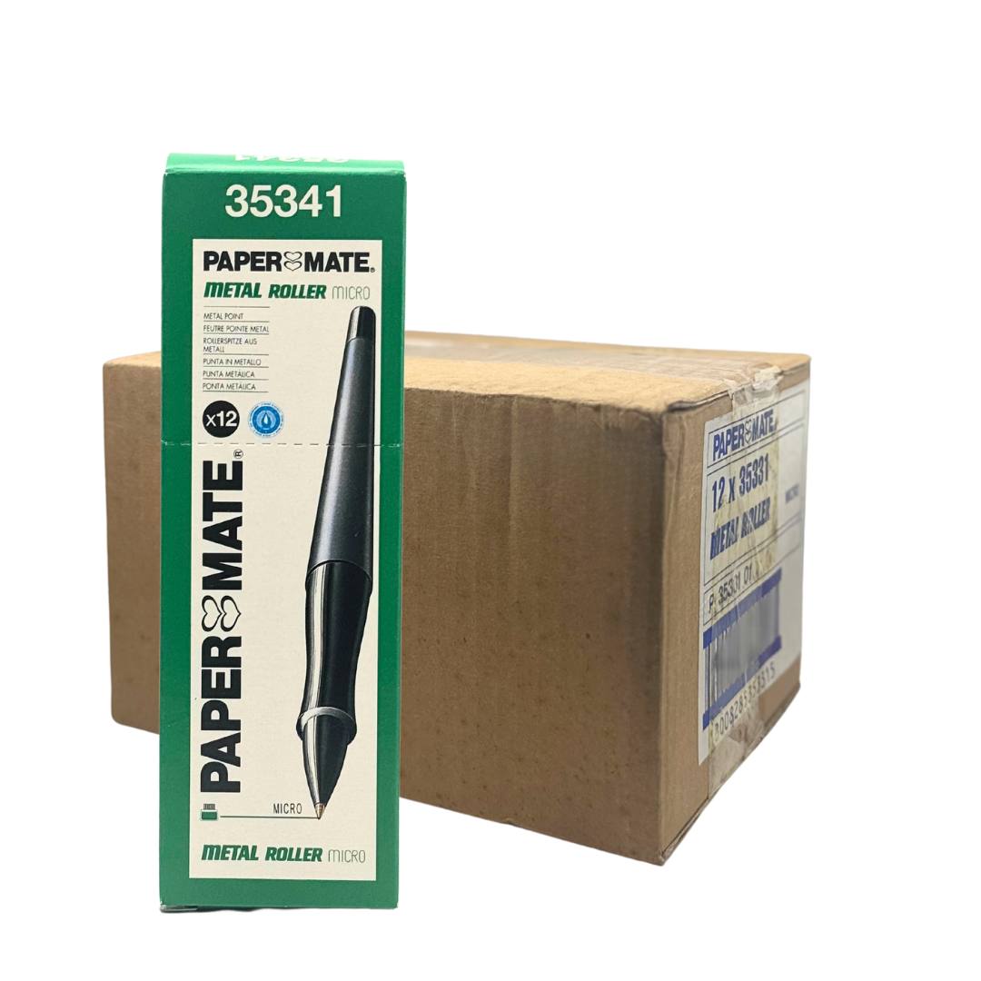 Paper Mate Metal Roller Pens - Bulk Pack 144 Pens (Green) - liquidation.store