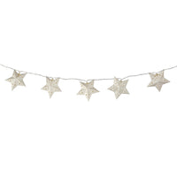 Paper Star Battery - powered Warm White 10 LED Indoor String Lights - liquidation.store