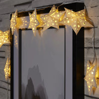 Paper Star Battery - powered Warm White 10 LED Indoor String Lights - liquidation.store