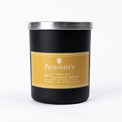 Pecksniff's 1 wick Mandle Tobacco & White Wood Candle - liquidation.store