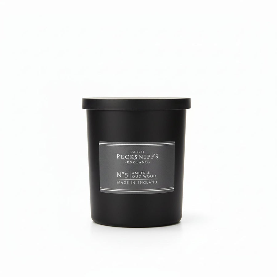 Pecksniff's Amber & Oud Wood Scented Candle No.5 - 198g - liquidation.store