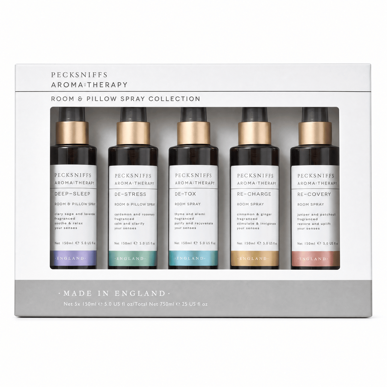 Pecksniffs Aroma:Therapy Room & Pillow Sprays - 5 Piece Set - liquidation.store