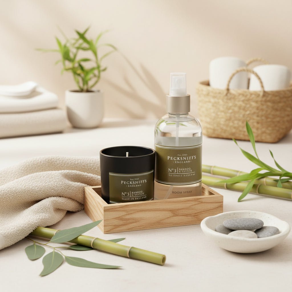 Pecksniff's Bamboo & Vetiver Candle and Room Spray Set - liquidation.store