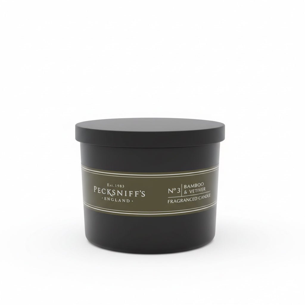 Pecksniff's Bamboo & Vetiver Fragranced Candle No 3 - 283g - liquidation.store