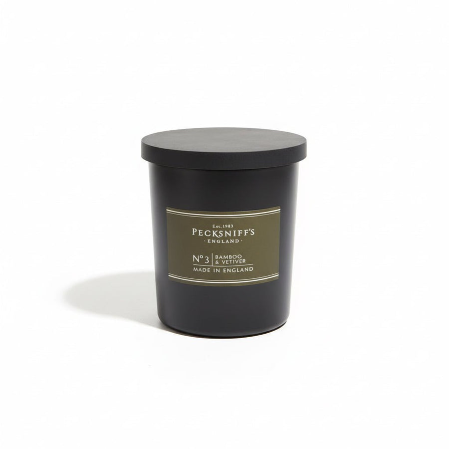 Pecksniff's Bamboo & Vetiver Scented Candle 184g - liquidation.store