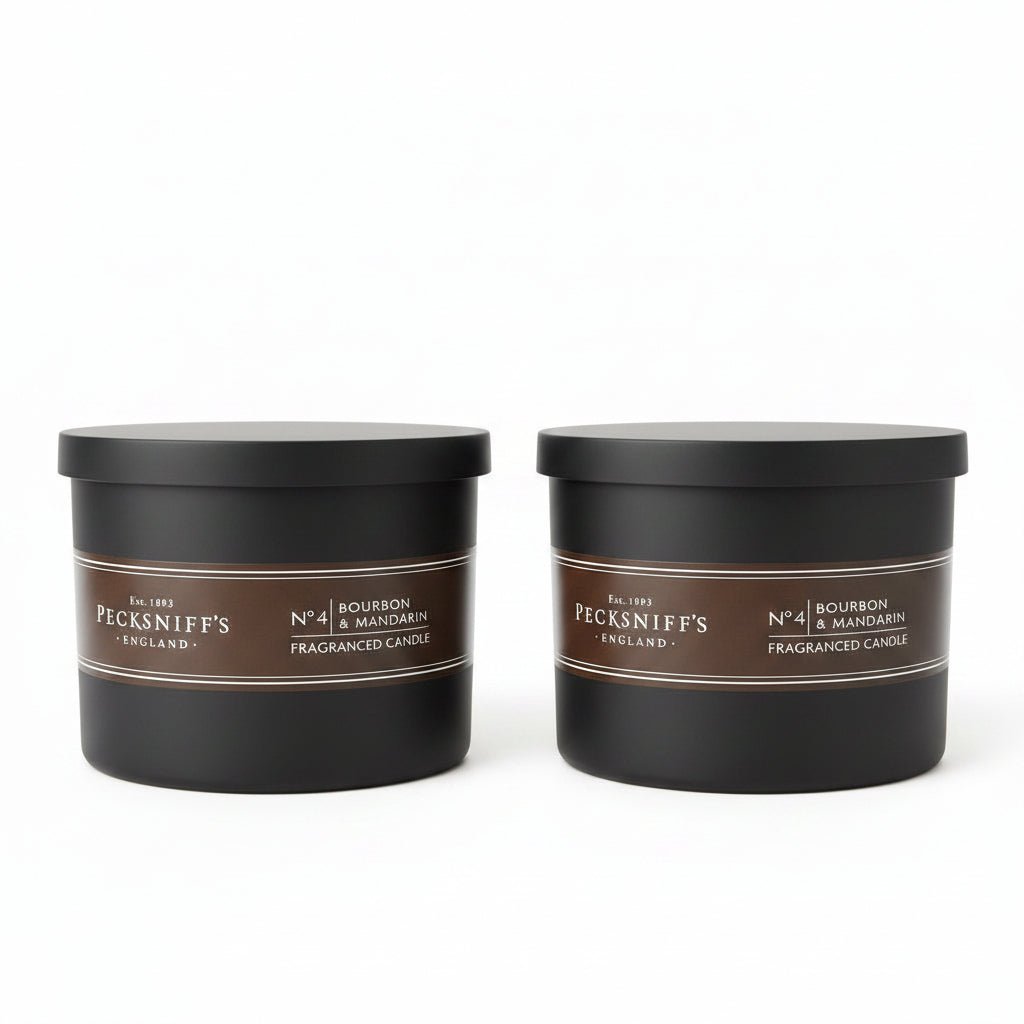 Pecksniff's Bourbon & Mandarin Fragranced Candle - 283g X 2 Pack - liquidation.store