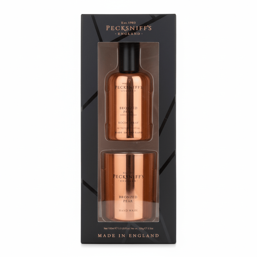 Pecksniff's Bronzed Pearl Room Spray and Candle Set - liquidation.store