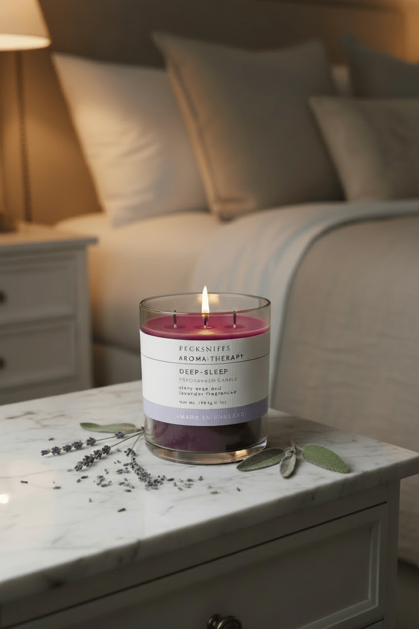 Pecksniffs Clary Sage Lavender Deep Sleep Aromatherapy Candle 198g - liquidation.store