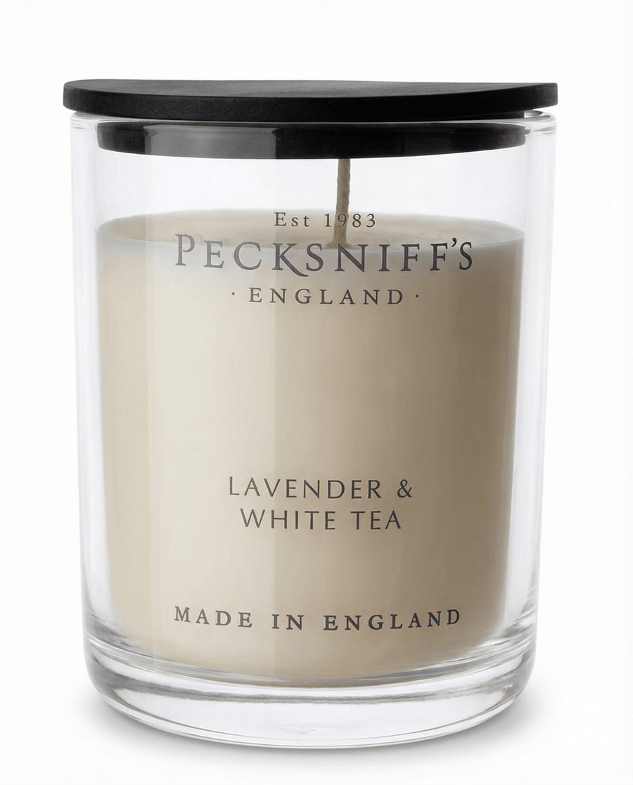 Pecksniff's Classic Lavender & White Tea Mini 1W Candle - liquidation.store