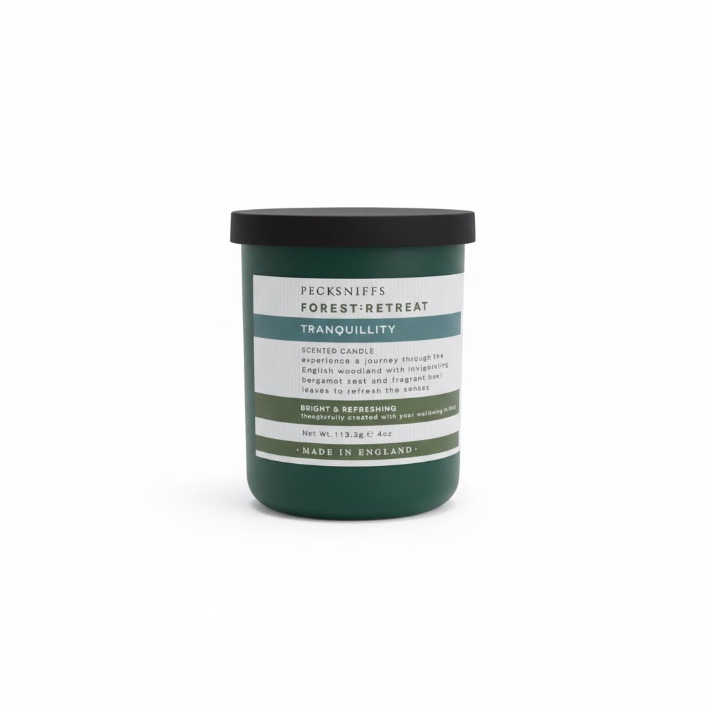 Pecksniffs Forest Retreat Tranquillity Scented Candle - 1 Wick (113g) - liquidation.store