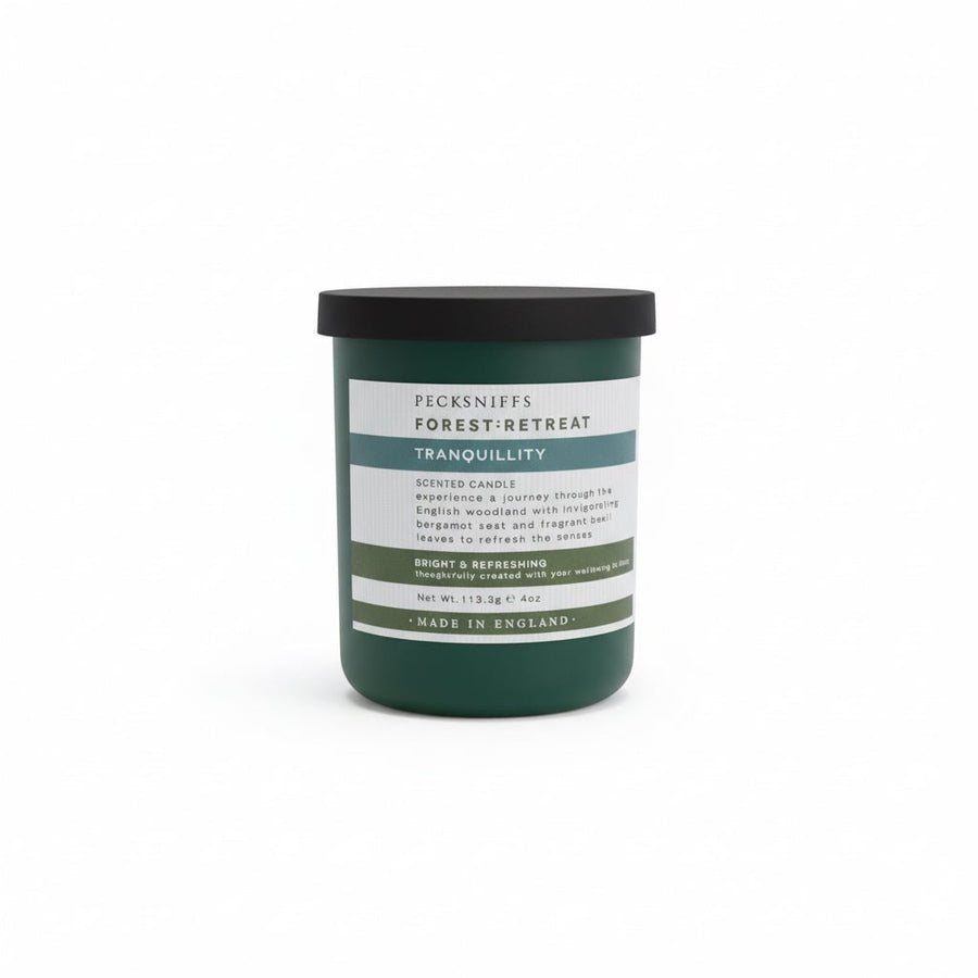 Pecksniffs Forest Retreat Tranquillity Scented Candle - 1 Wick (113g) - liquidation.store