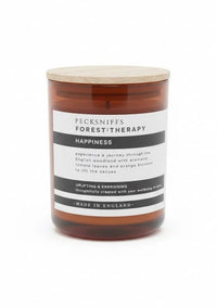 Pecksniffs Forest Therapy Happiness Scented Candle with Wood Lid 100g - liquidation.store