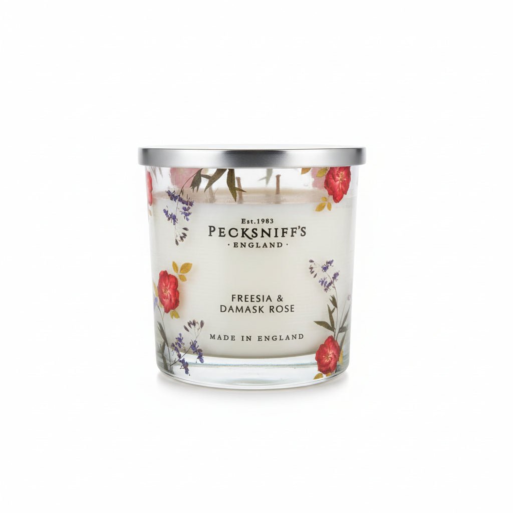PECKSNIFF'S Freesia & Damask Rose Candle 3 wick 595g - liquidation.store