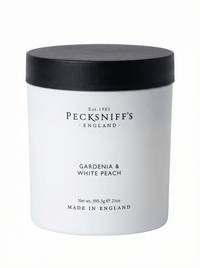 Pecksniffs Gardenia & White Peach Candle - 3 Wick (595g) - liquidation.store