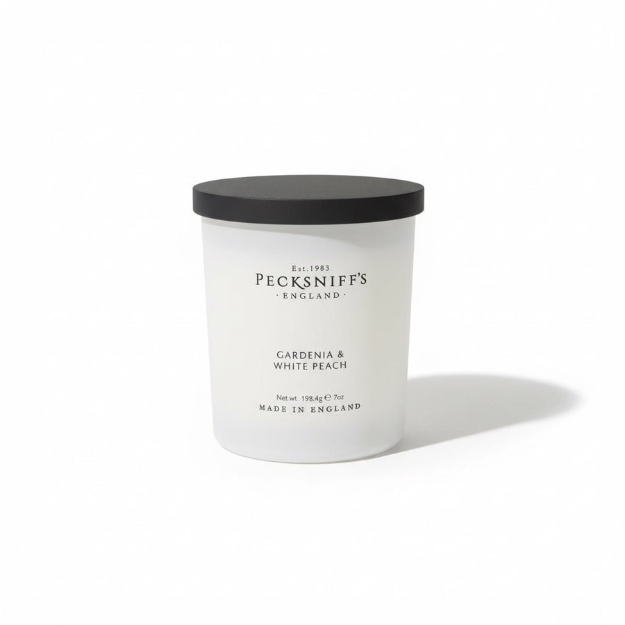 Pecksniff's Gardenia & White Peach Scented Candle 198g - liquidation.store