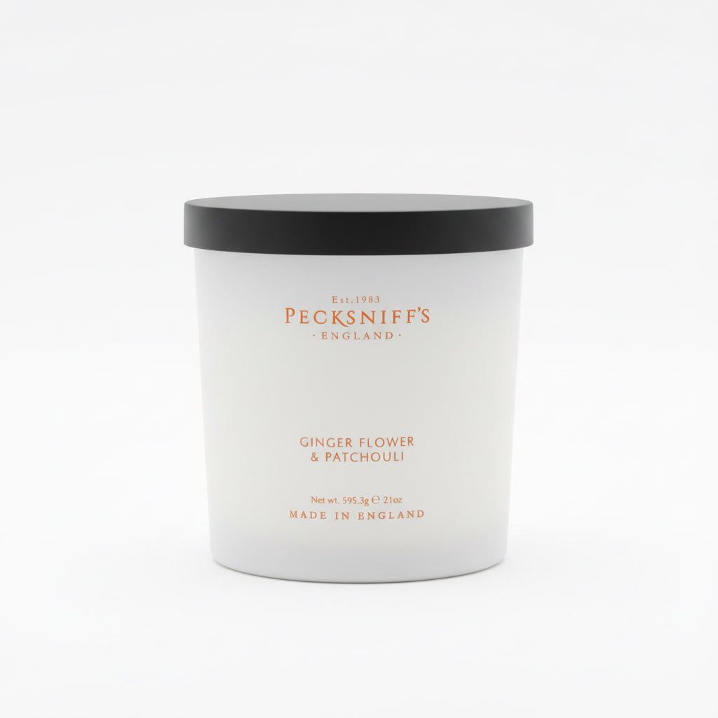 Pecksniff's Ginger Flower & Patchouli Scented Candle 3 wick 595g - liquidation.store