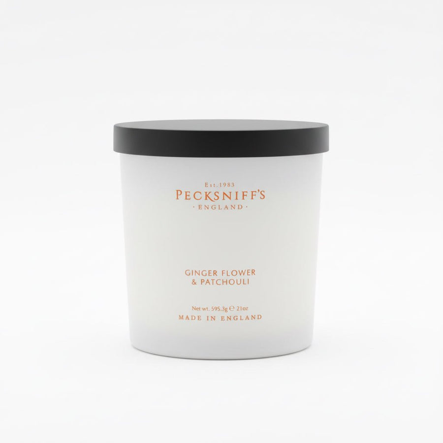 Pecksniff's Ginger Flower & Patchouli Scented Candle 3 wick 595g - liquidation.store
