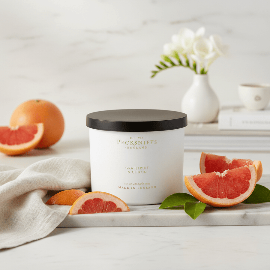Pecksniffs Grapefruit & Citron Candle 3 Wick - 283g - liquidation.store