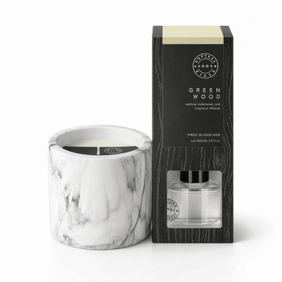Pecksniff’s Green Wood Luxury Home Duo: Candle & Diffuser - liquidation.store