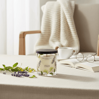 Pecksniff's Hyacinth & Jasmine Scented Candle with Floral Design 198g - liquidation.store