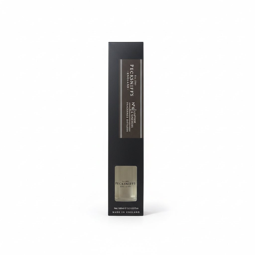 Pecksniff's Leather & Oakmoss Fragrance Diffuser No 6 100ml - liquidation.store