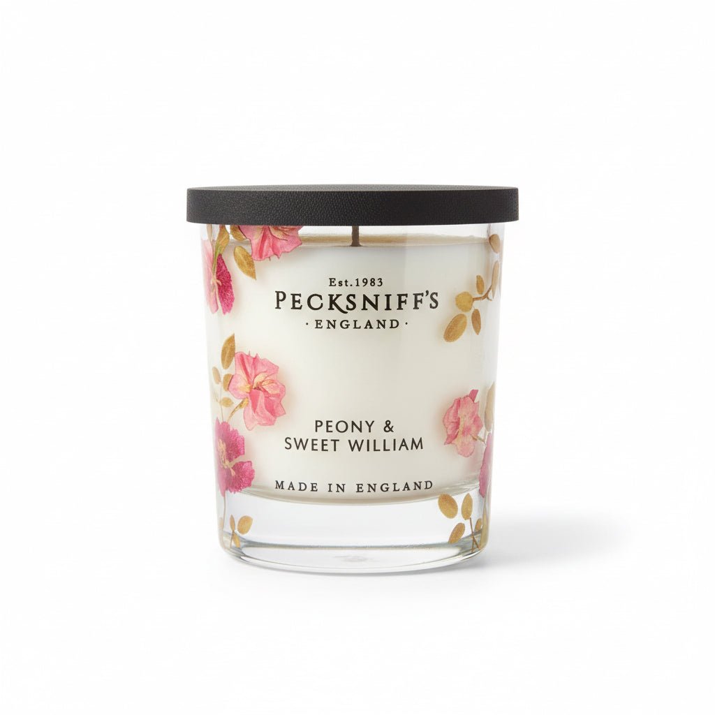 Pecksniff's Peony & Sweet William Scented Candle - 198g - liquidation.store